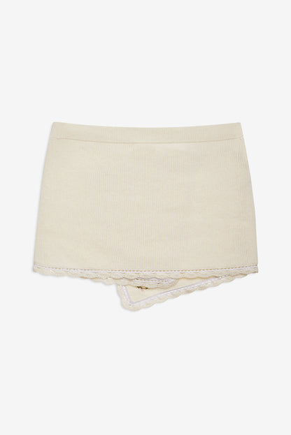 Pheobe Knit Mini Skirt - Cream | For Love and Lemons