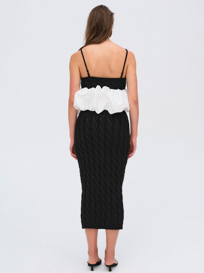 Lise Knit Midi Skirt - Black | For Love and Lemons