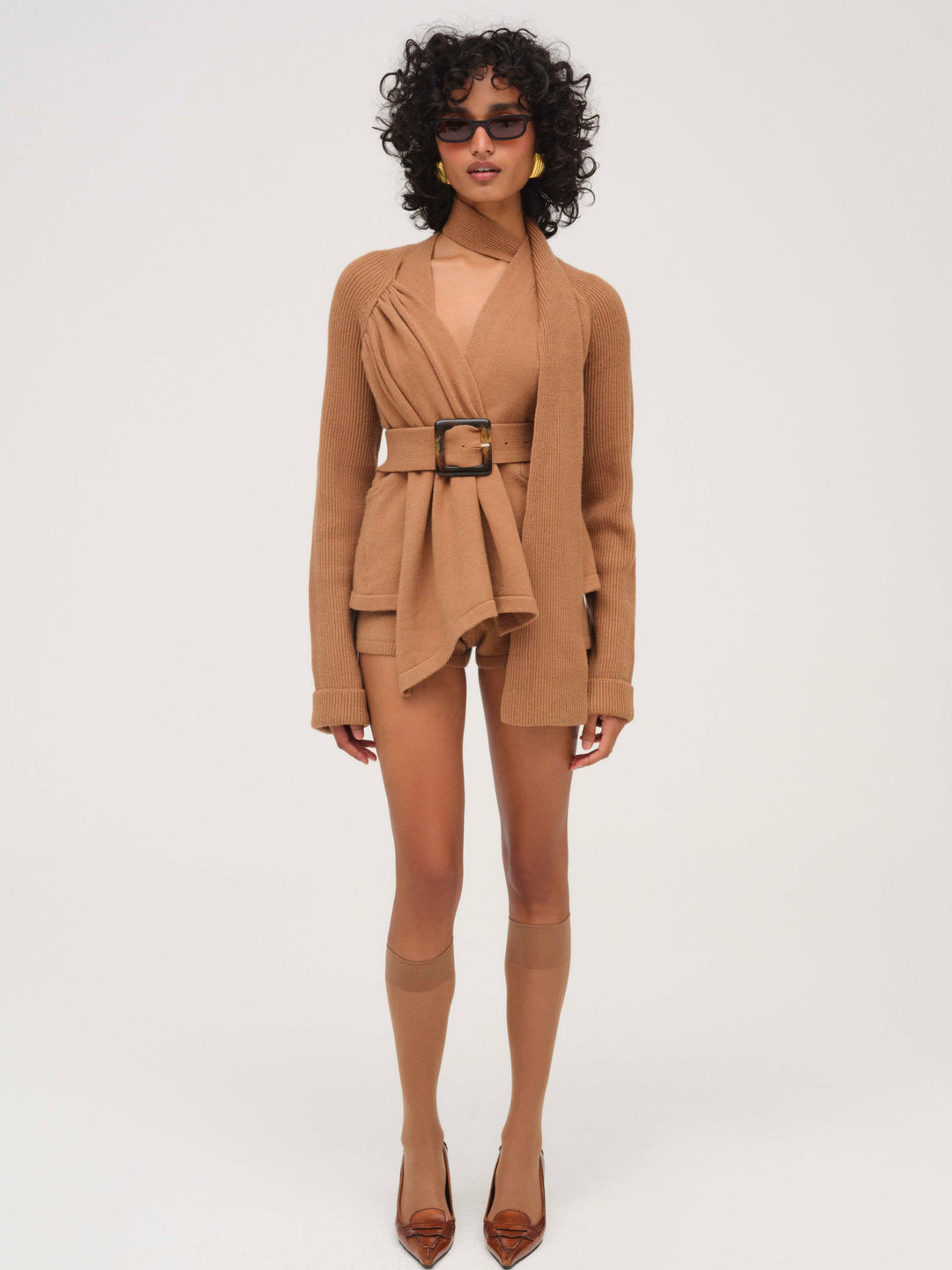 Ellie Knit Short - CAMEL | For Love and Lemons