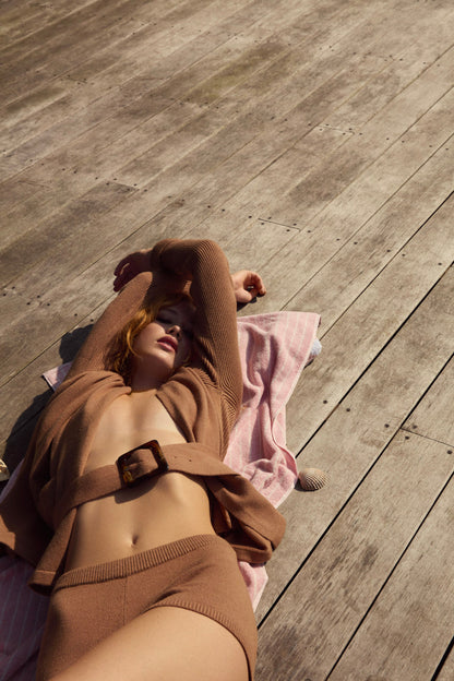 Ellie Knit Short - CAMEL | For Love and Lemons