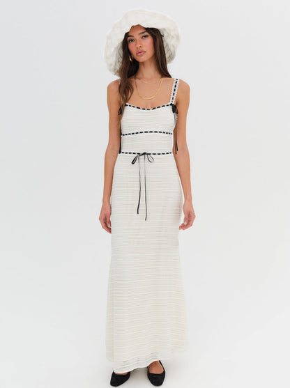 Mayfair Crochet Maxi Dress - White | For Love and Lemons