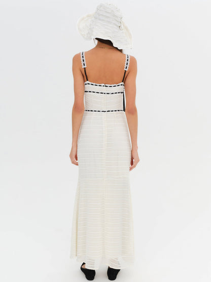 Mayfair Crochet Maxi Dress - White | For Love and Lemons