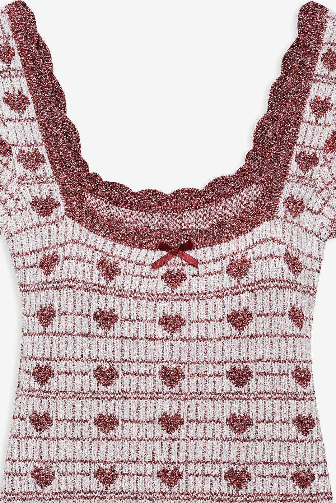 Candy Heart Knit Mini Dress - Cream | For Love and Lemons