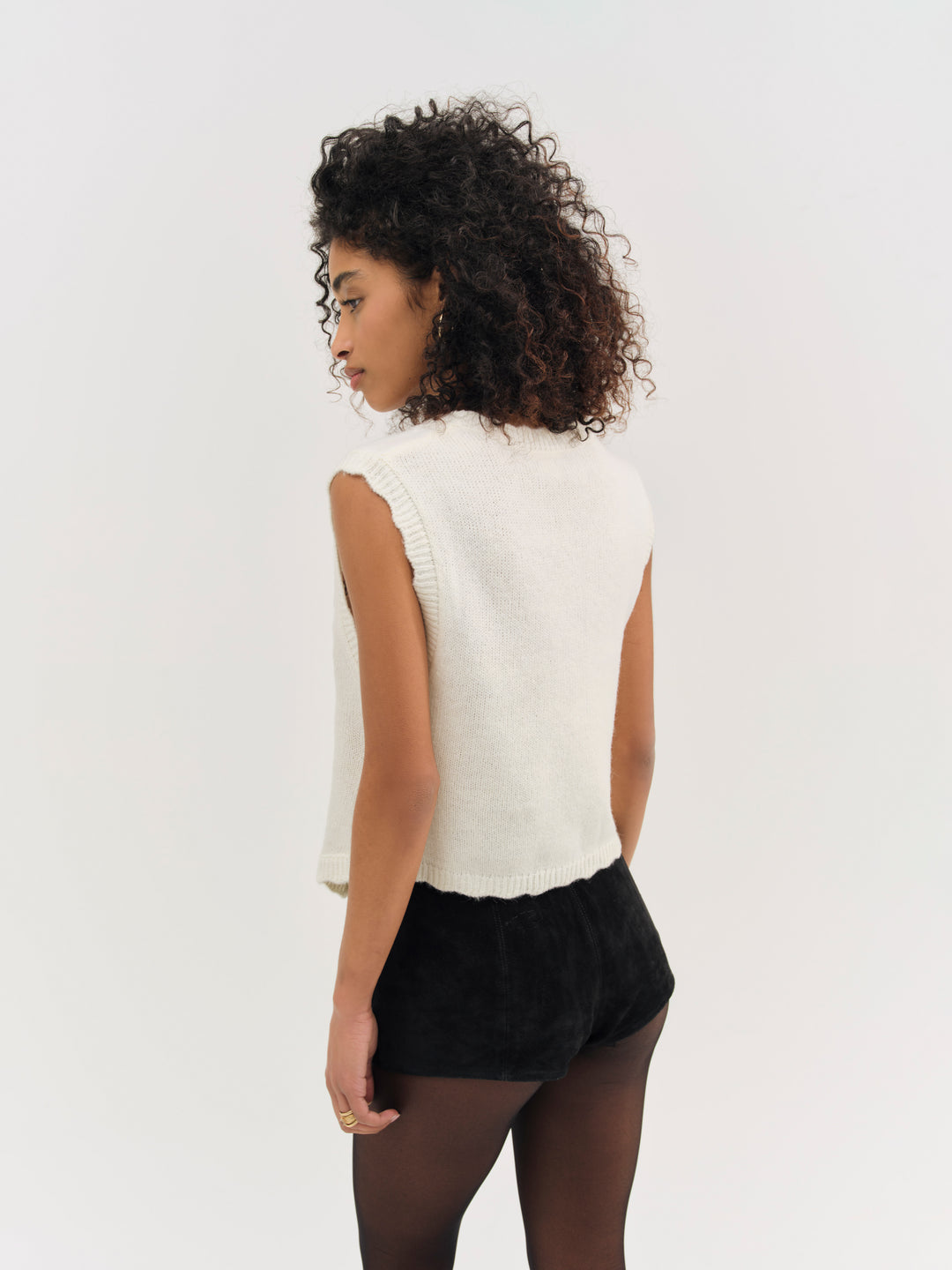 Molly Embroidered Sweater Vest - Cream | For Love and Lemons