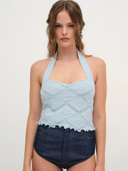 Coco Knit Tank - Baby Blue | For Love and Lemons
