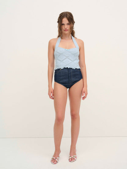 Coco Knit Tank - Baby Blue | For Love and Lemons
