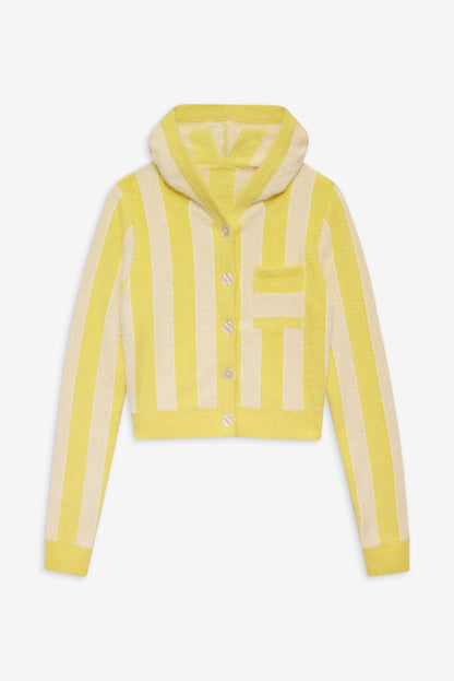 Sleepy Stripe Hoodie - Yellow | For Love and Lemons