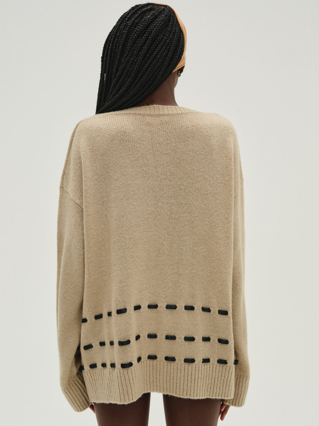 Solana Cardigan with Scarf - Tan | For Love and Lemons