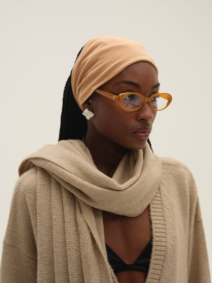 Solana Cardigan with Scarf - Tan | For Love and Lemons