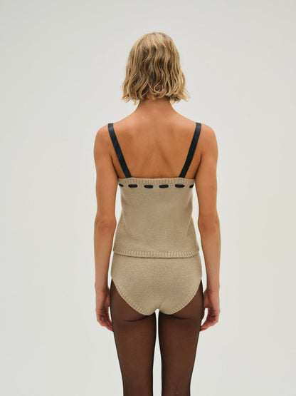 Beverly Knit Panty - Tan | For Love and Lemons
