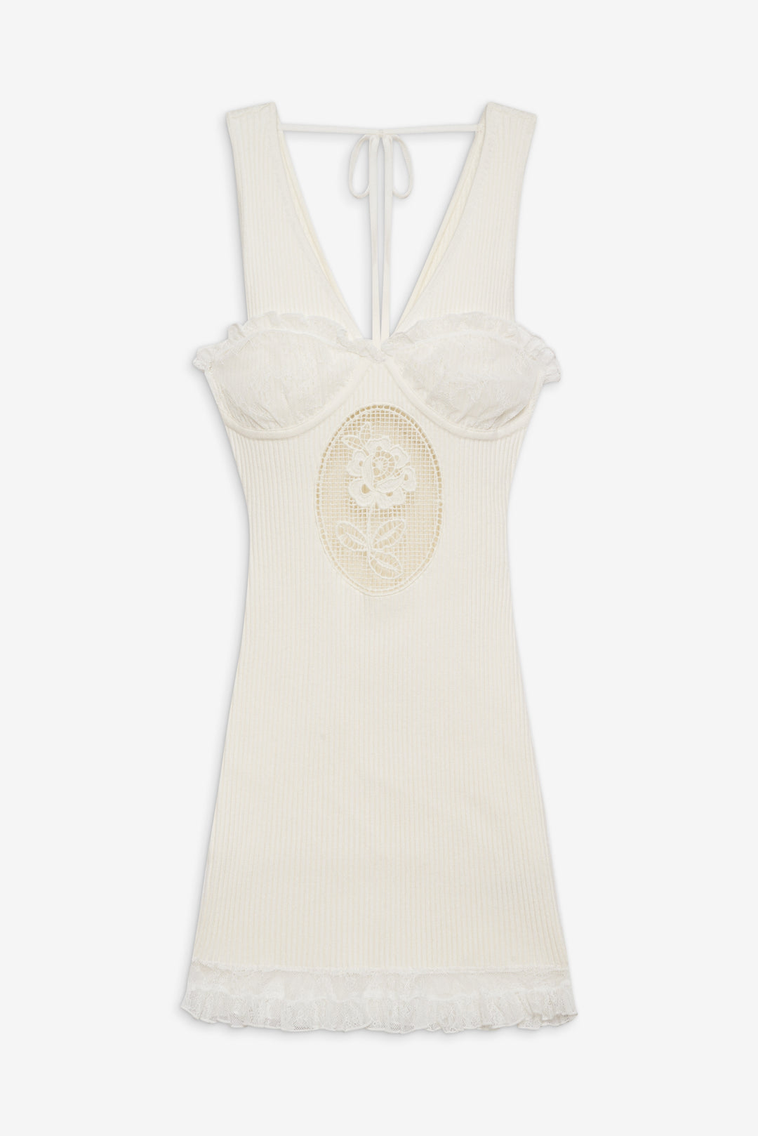 Lyon Knit Mini Dress - White | For Love and Lemons