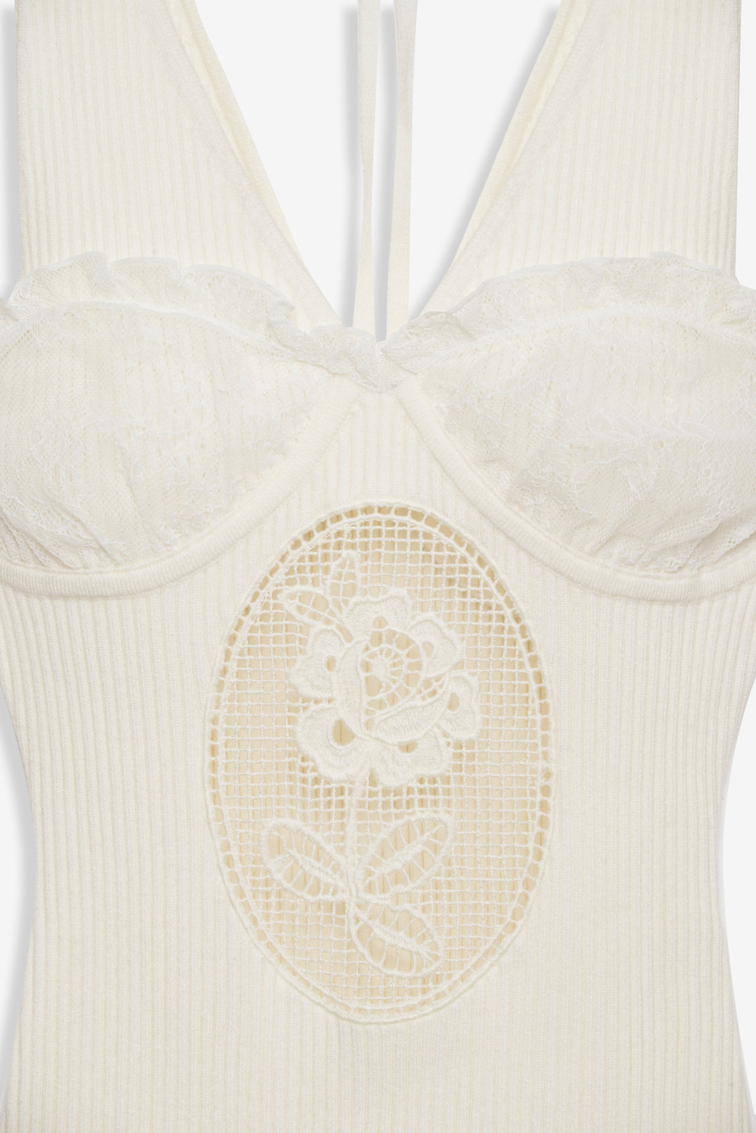 Lyon Knit Mini Dress - White | For Love and Lemons