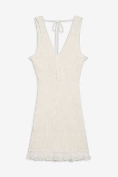 Lyon Knit Mini Dress - White | For Love and Lemons