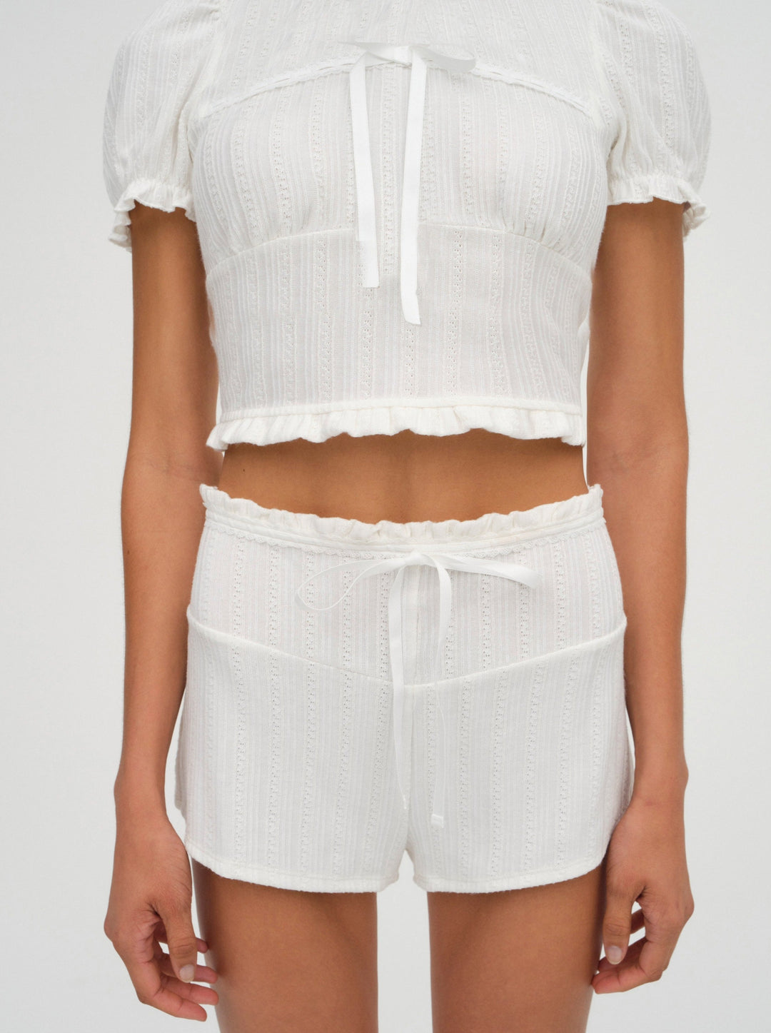 Allison Pointelle Short - White | For Love and Lemons