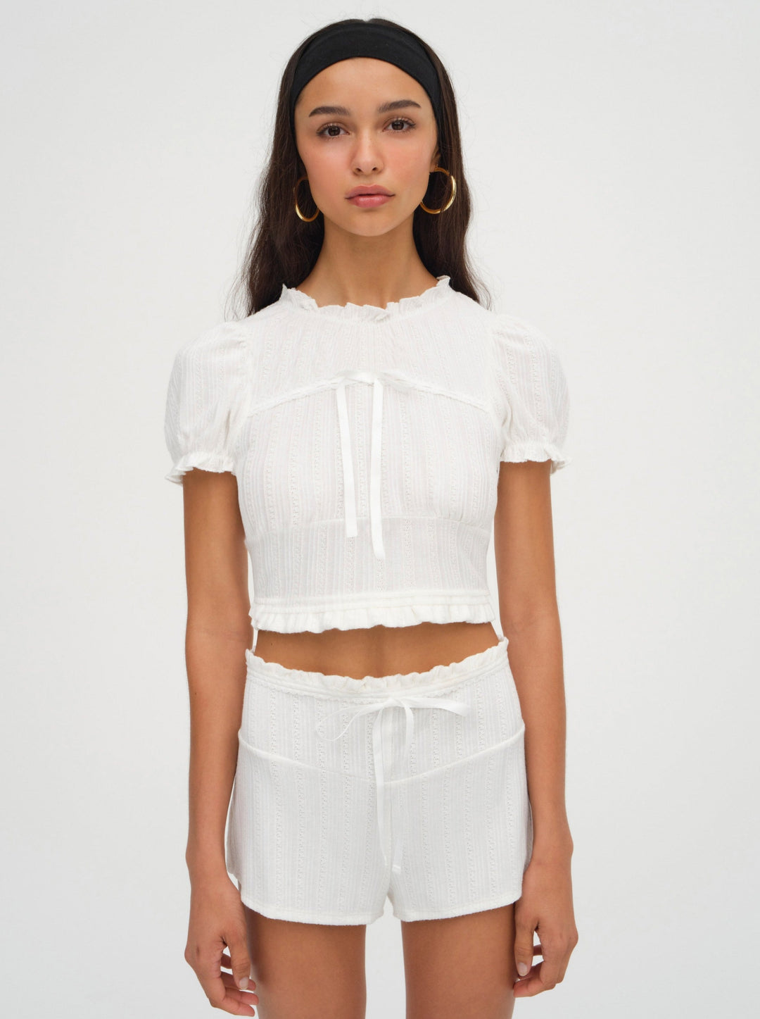 Allison Pointelle Short - White | For Love and Lemons