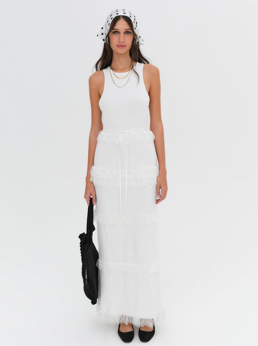 Joan Maxi Dress - White | For Love and Lemons