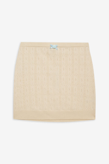 Daniela Knit Mini Skirt - Cream | For Love and Lemons