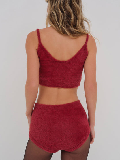 Fiona Crop Top - Red | For Love and Lemons
