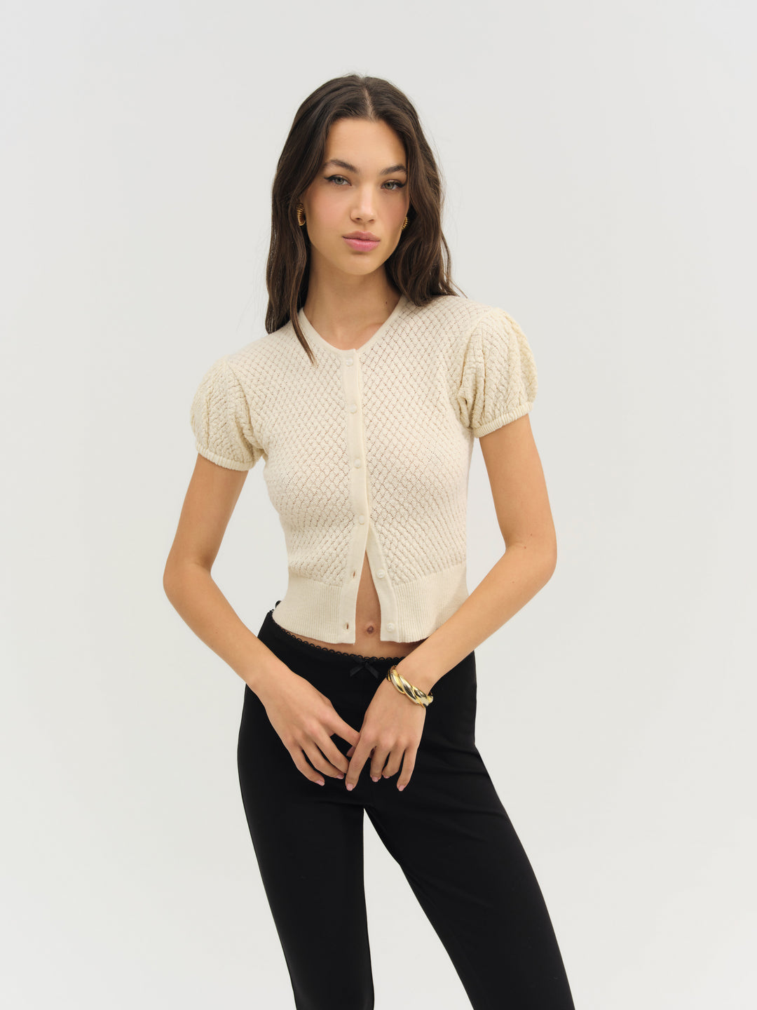 Maritime Knit Cardigan & Scarf - Cream | For Love and Lemons