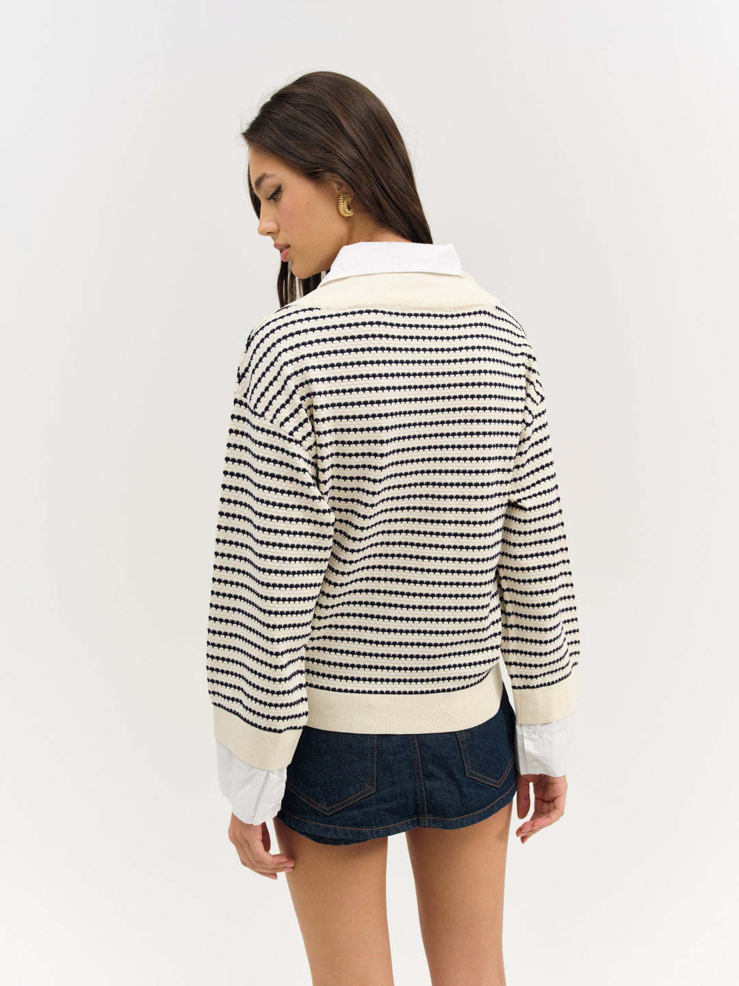 Regatta Stripe Knit Sweater - Cream | For Love and Lemons