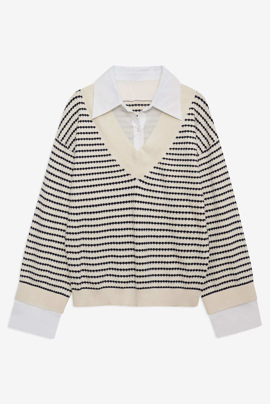 Regatta Stripe Knit Sweater - Cream | For Love and Lemons