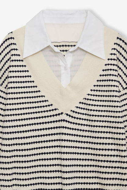 Regatta Stripe Knit Sweater - Cream | For Love and Lemons