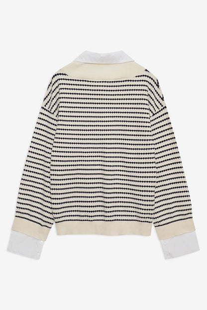 Regatta Stripe Knit Sweater - Cream | For Love and Lemons