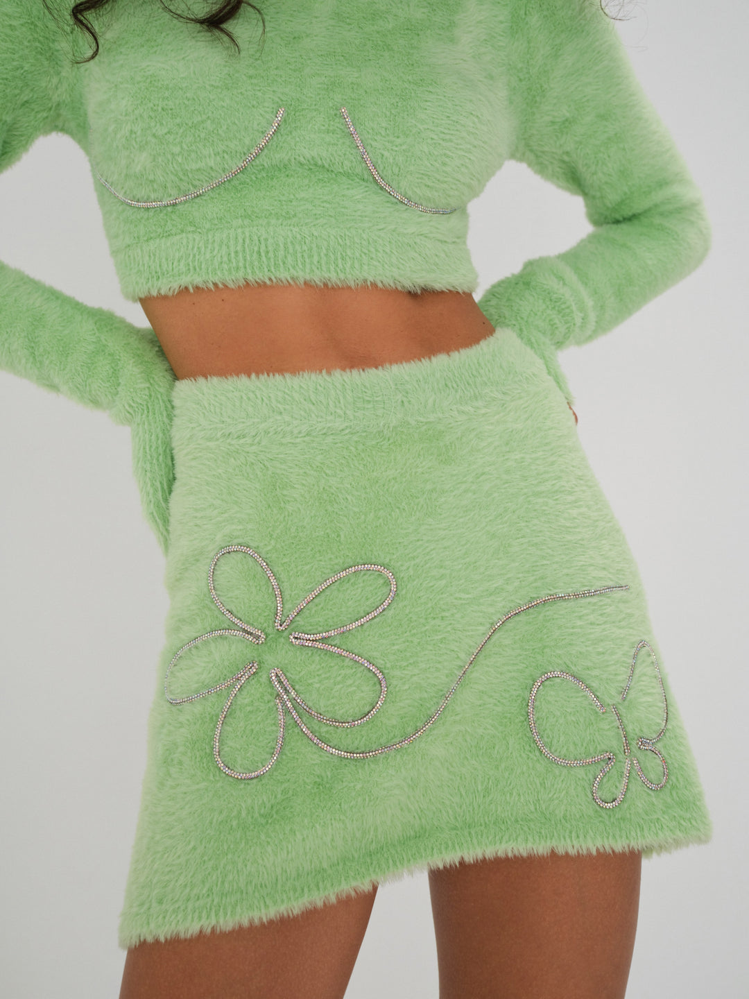 Sullivan Mini Skirt - Green | For Love and Lemons