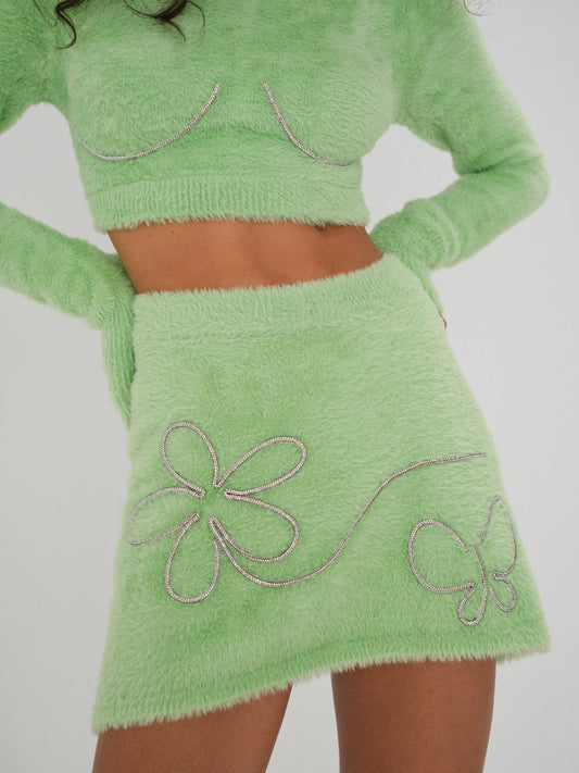 Sullivan Mini Skirt - Green | For Love and Lemons