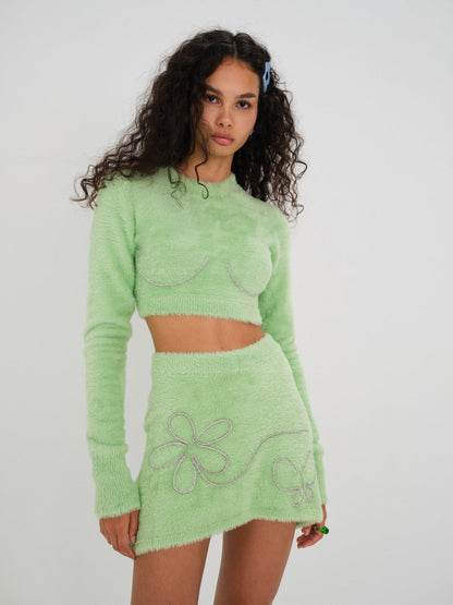 Sullivan Mini Skirt - Green | For Love and Lemons