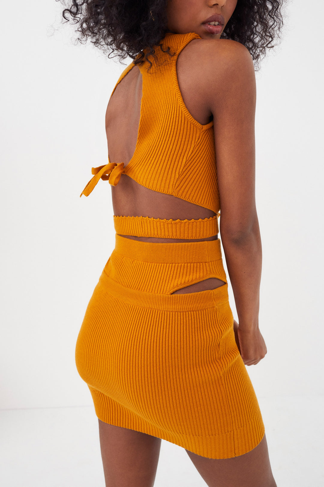 Maggie Mini Skirt - Orange | For Love and Lemons