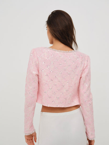 Isabeau Cardigan - Pink | For Love and Lemons