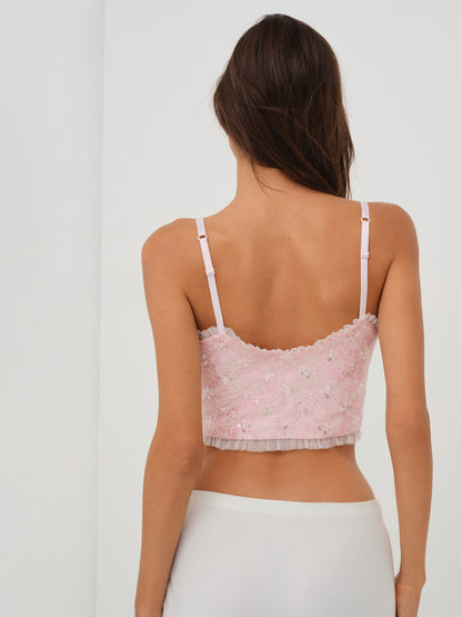 Isabeau Sleep Top - Pink | For Love and Lemons