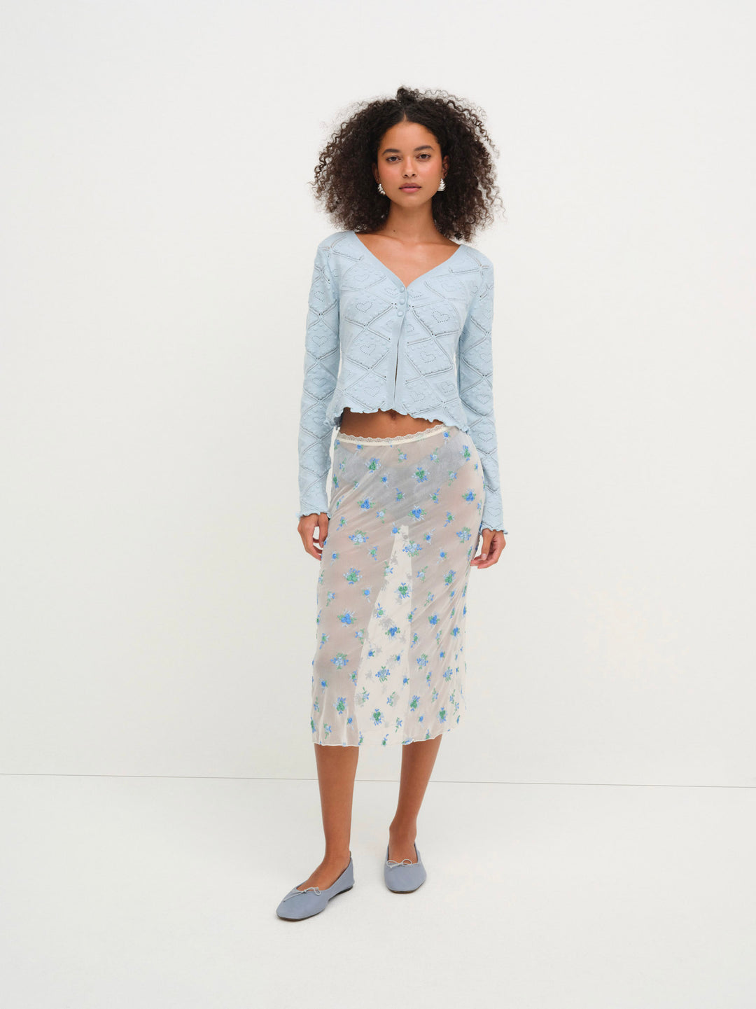 Coco Knit Cardigan - Baby Blue | For Love and Lemons