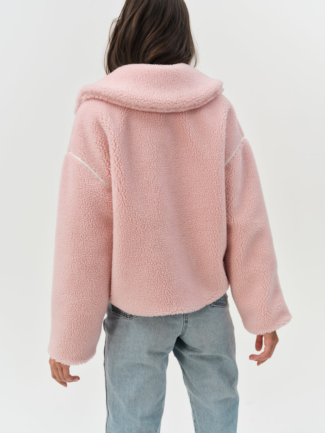 Melody Pullover Sherpa Jacket - Pink | For Love and Lemons