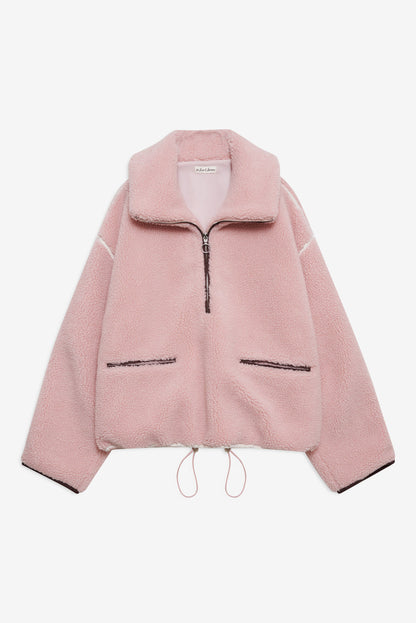 Melody Pullover Sherpa Jacket - Pink | For Love and Lemons
