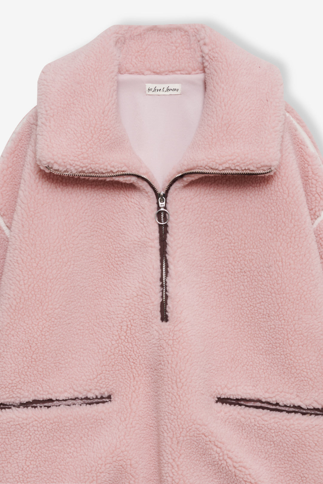 Melody Pullover Sherpa Jacket - Pink | For Love and Lemons