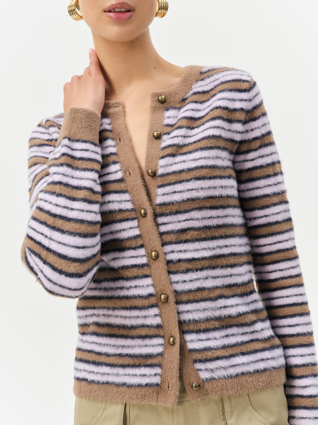 Nora Striped Cardigan - Blue | For Love and Lemons