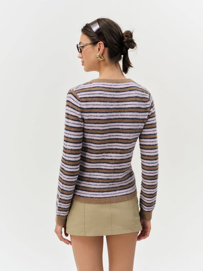 Nora Striped Cardigan - Blue | For Love and Lemons