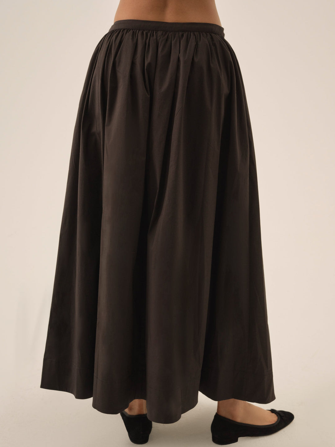Train Station Poplin Maxi Skirt - Black | For Love and Lemons