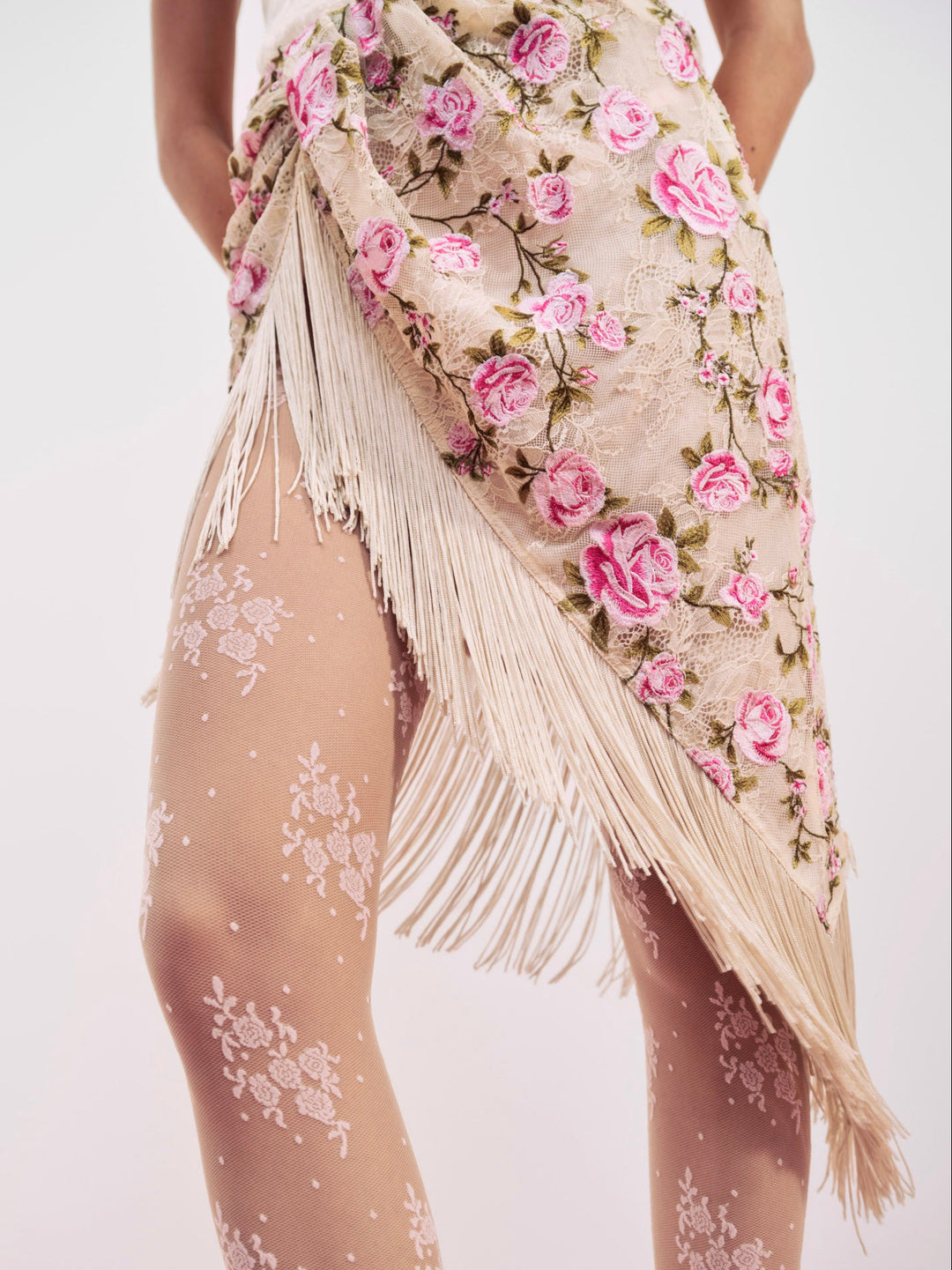 Esme Rose Embroidered Asymmetrical Skirt - Pink | For Love and Lemons