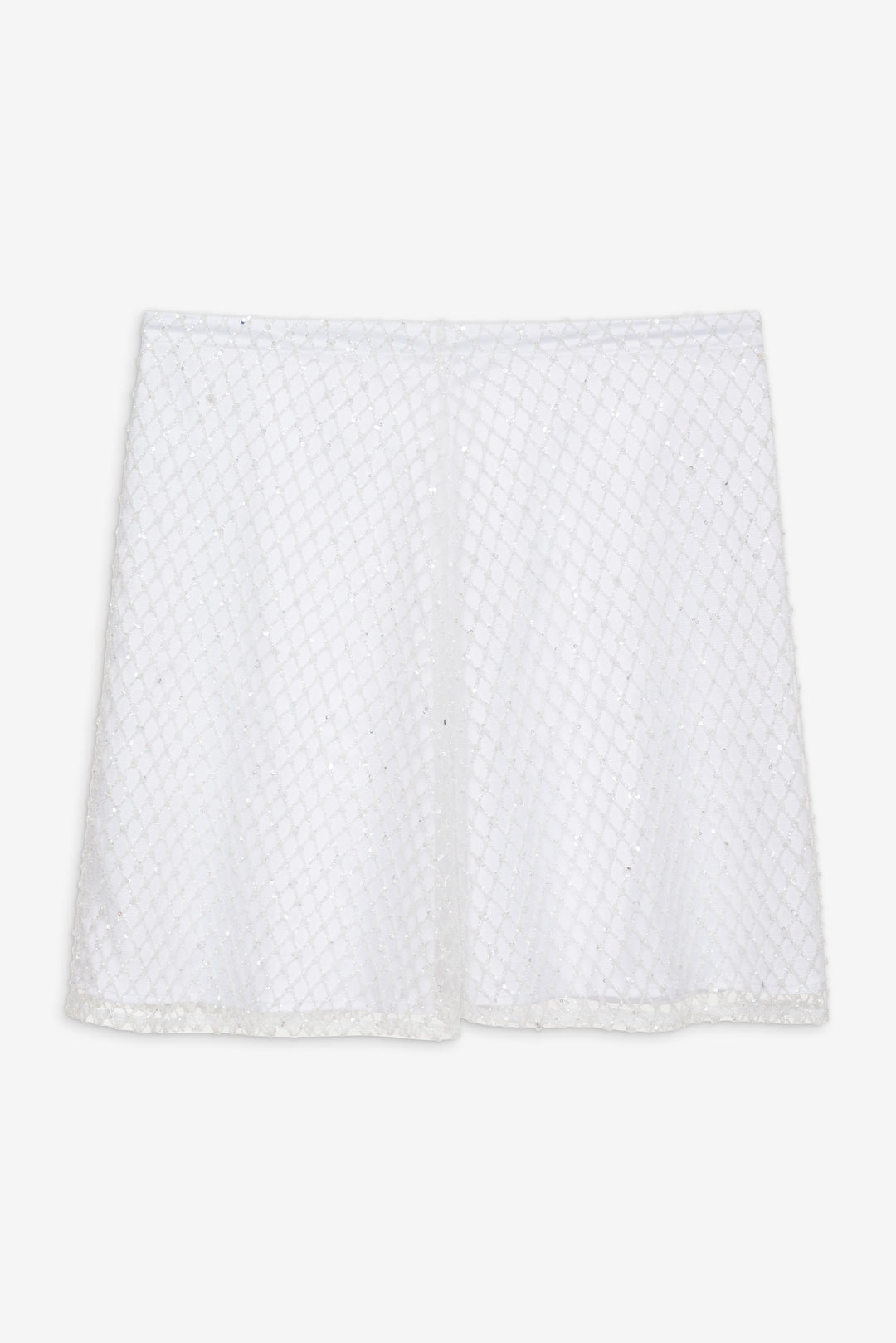 Glitter Grid Mini Skirt - White | For Love and Lemons
