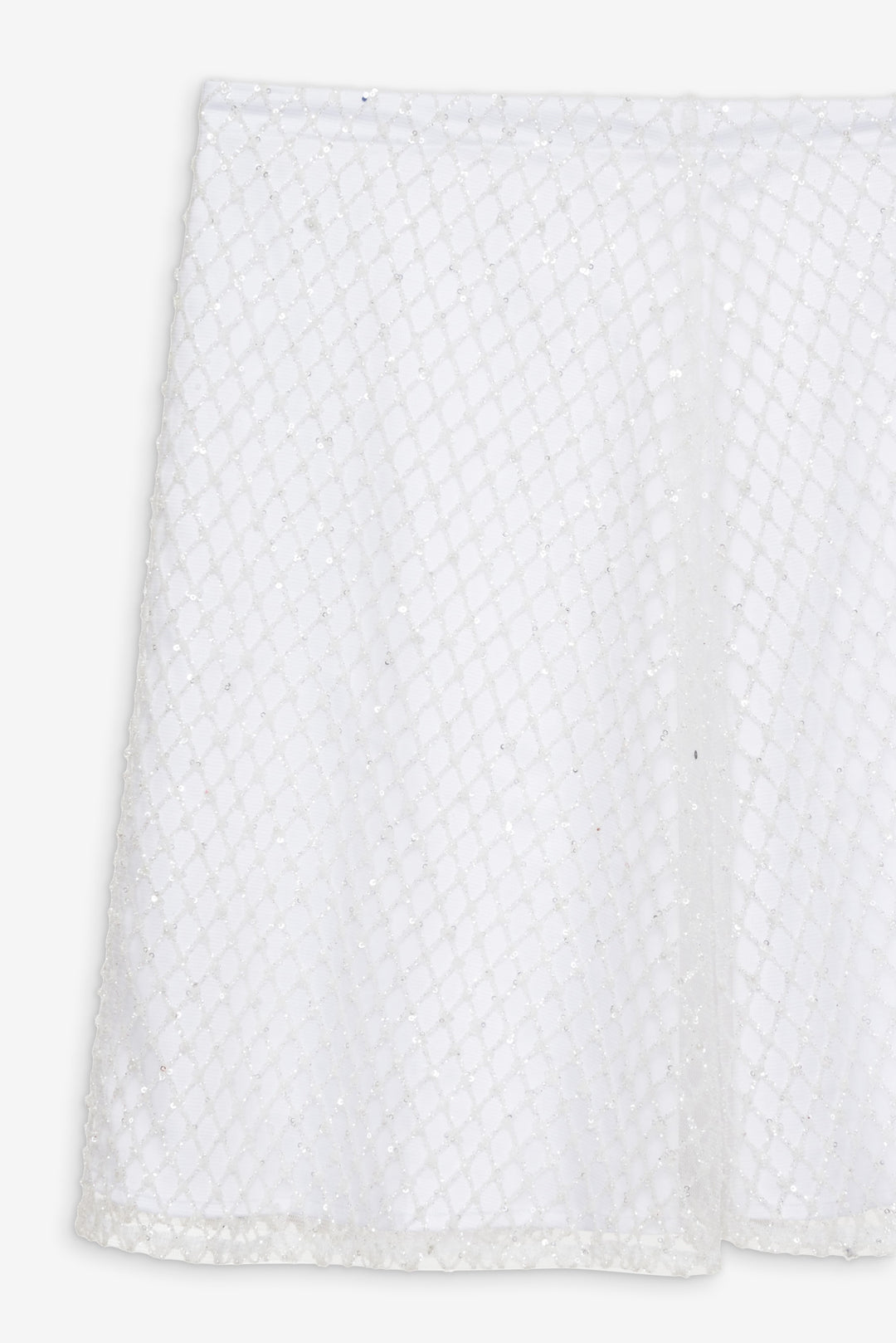 Glitter Grid Mini Skirt - White | For Love and Lemons