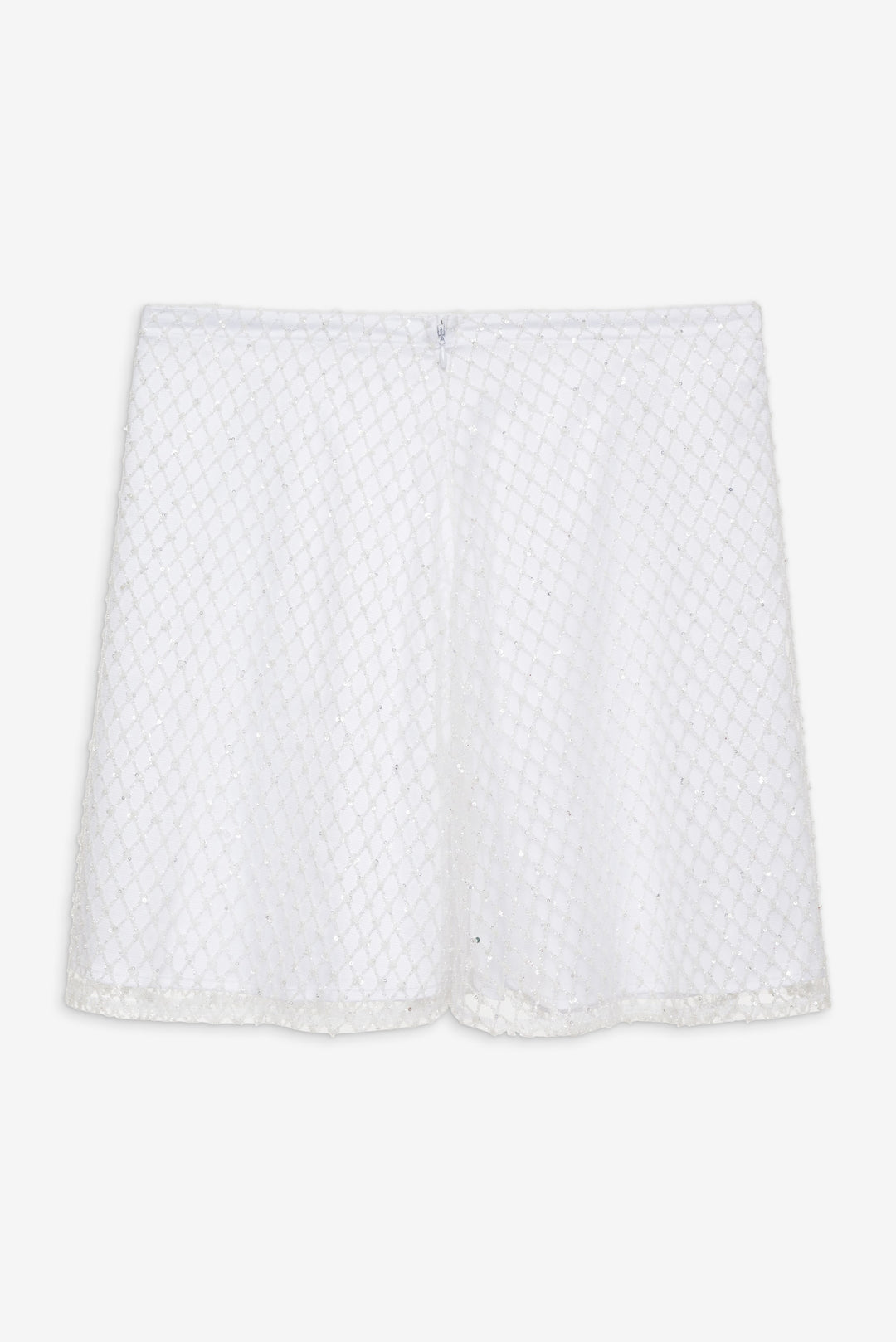 Glitter Grid Mini Skirt - White | For Love and Lemons