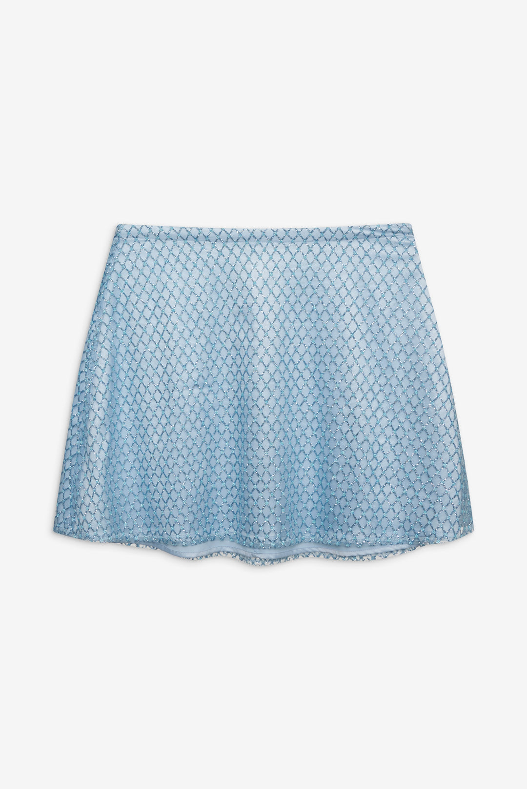 Glitter Grid Mini Skirt - Blue | For Love and Lemons