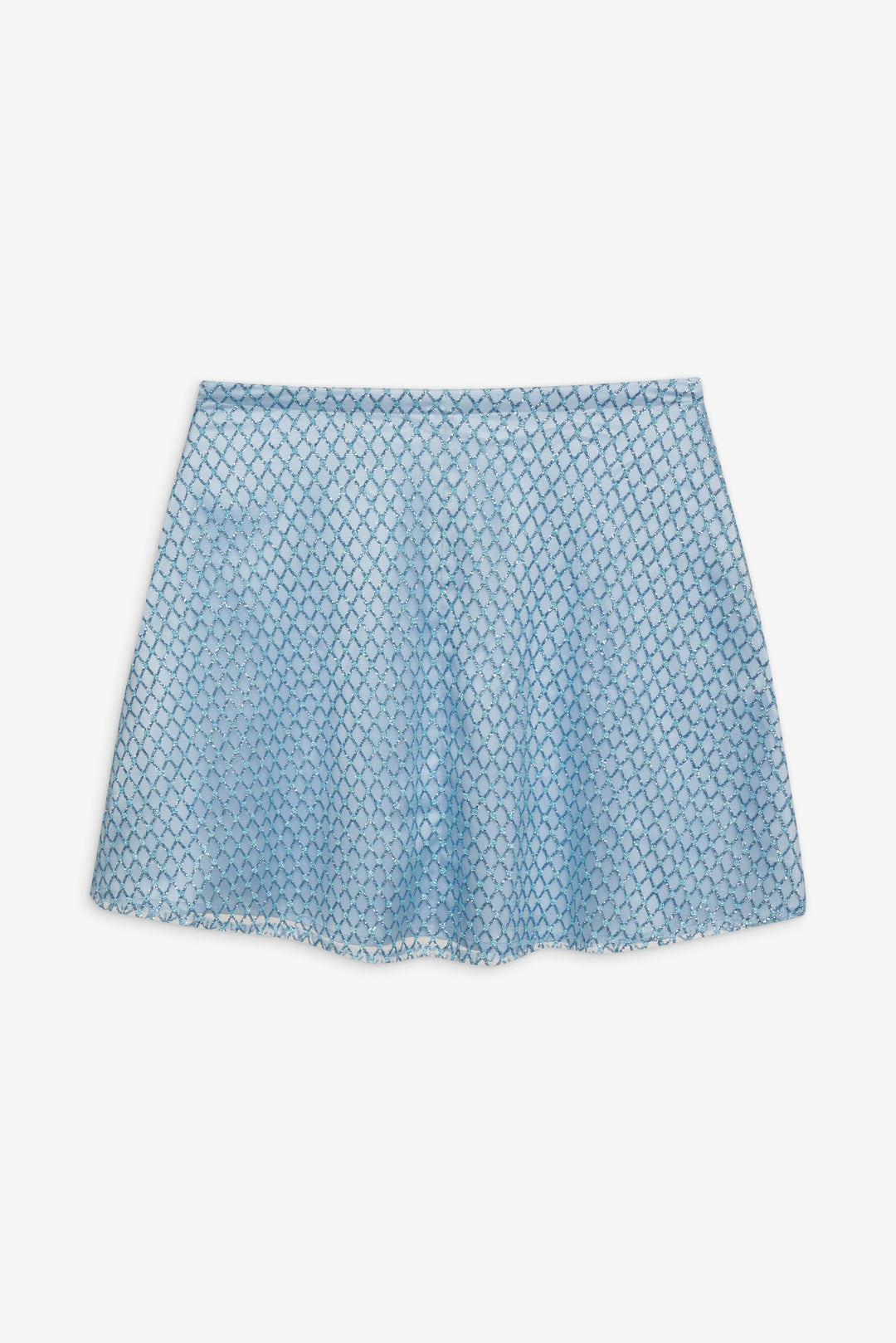 Glitter Grid Mini Skirt - Blue | For Love and Lemons