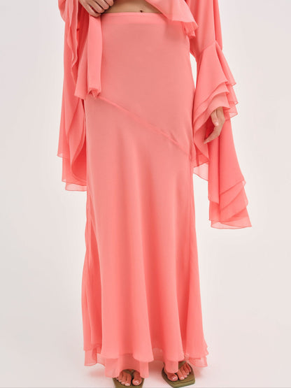 Joana Maxi Skirt - Peach | For Love and Lemons