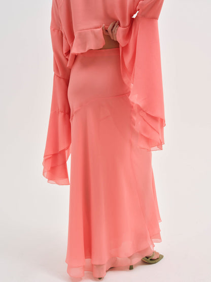 Joana Maxi Skirt - Peach | For Love and Lemons