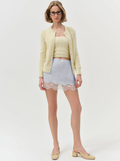Madalie Slip Skirt - Blue | For Love and Lemons