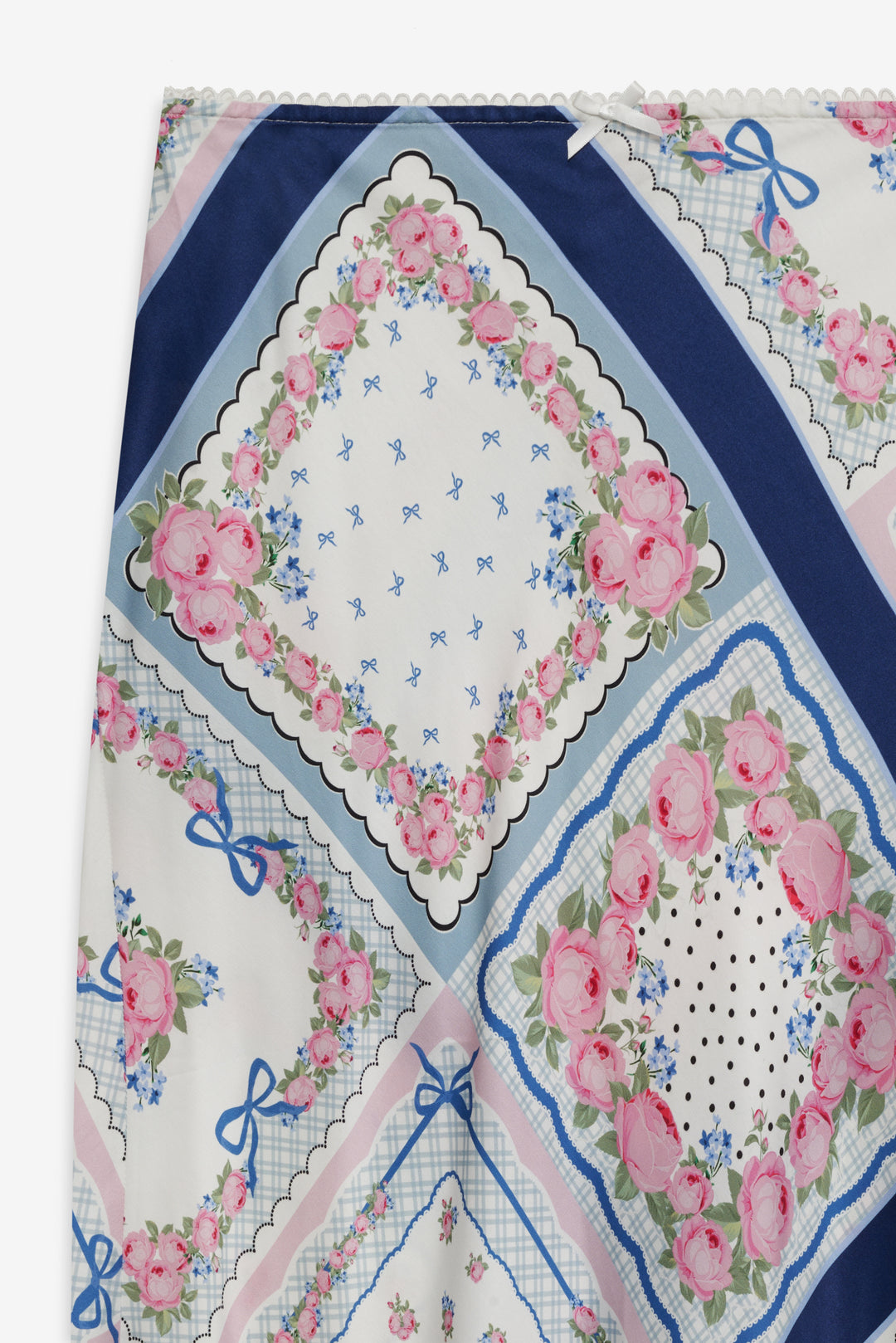 Summer Scarf Midi Skirt - Blue | For Love and Lemons